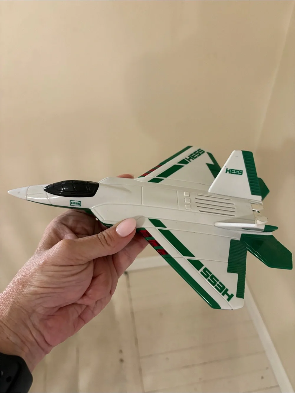 White & Green Fighter Jet Toy Plane - Kids Toys